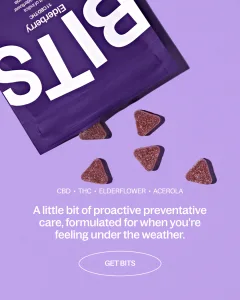 BITS elderberry CBD edible bites for proactive wellness support
