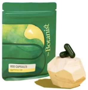The Botanist RSO capsules cannabis oil supplement packaging
