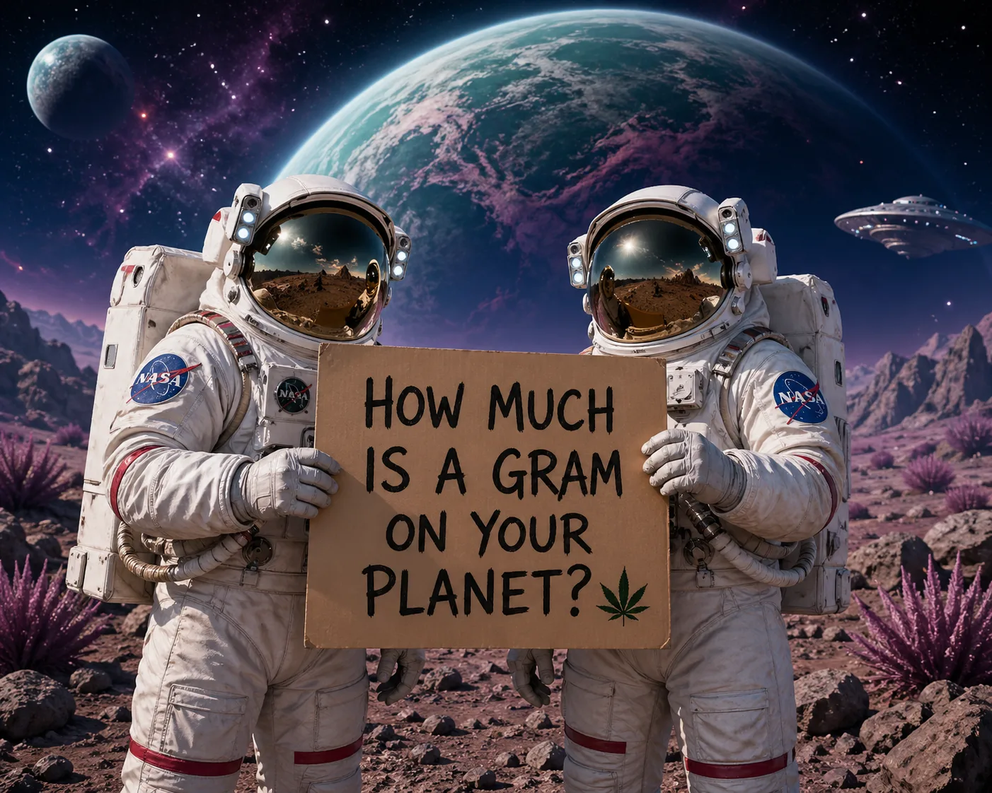 The Universe is Chill : THC on an Exoplanet, Scientific Satire, and Why the Joke Works